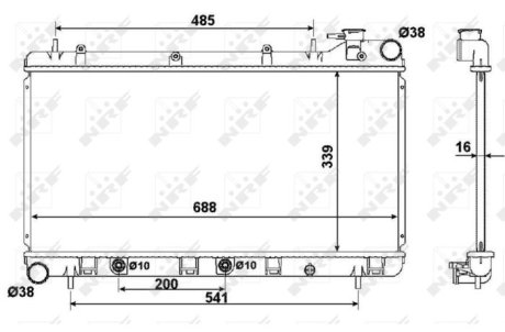 Датчик ABS, передний NRF 58372