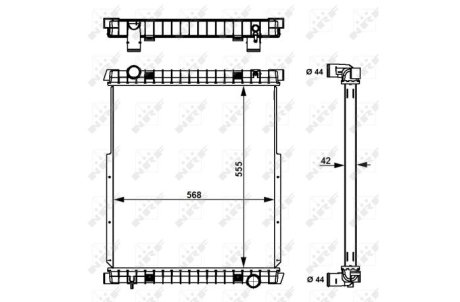 Датчик ABS, передний NRF 58377