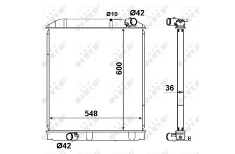 Радиатор, охлаждения дивгателя NRF 58442