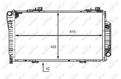 Радиатор, охлаждения дивгателя NRF 58483