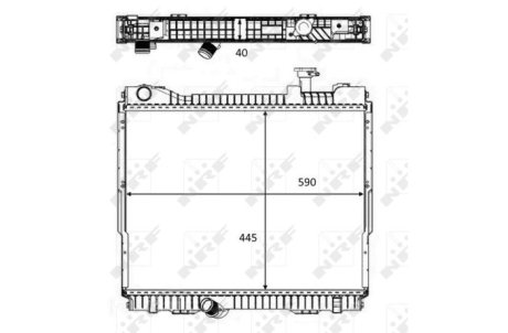 Радиатор, охлаждения дивгателя NRF 58484