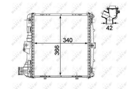 Радиатор, охлаждения дивгателя NRF 58485 (фото 1)