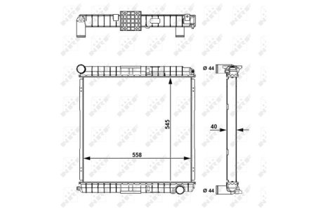 Радиатор, охлаждения дивгателя NRF 58827