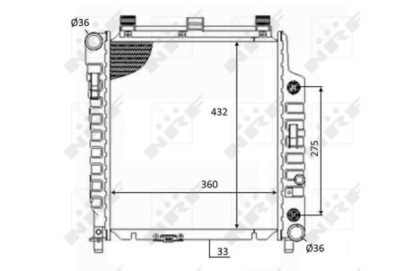 Радиатор, охлаждения дивгателя NRF 59102