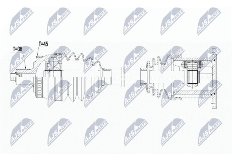 ПОЛУОСЬ NTY NPW-AU-029