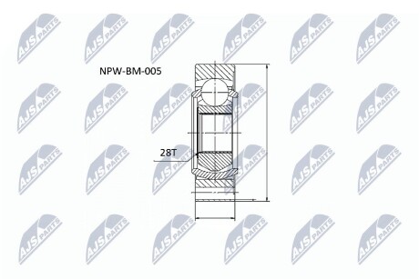 ШРКШ карданного валу BMW E39, E38 94-03 NTY NPW-BM-005