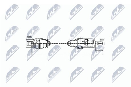 ПОЛУОСЬ NTY NPW-BM-029