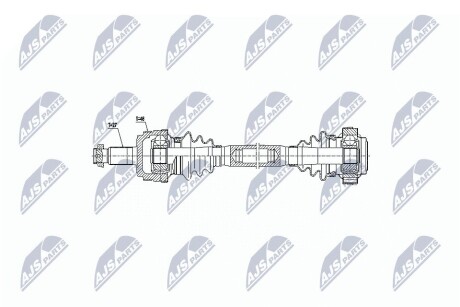 ПОЛУОСЬ NTY NPW-BM-035