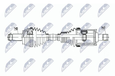 ПОЛУОСЬ NTY NPW-BM-039