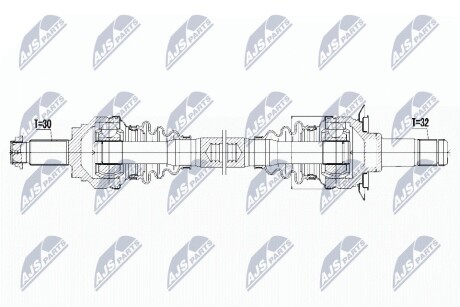 ПОЛУОСЬ NTY NPW-BM-042