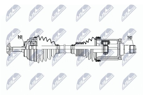 ПОЛУОСЬ NTY NPW-BM-049