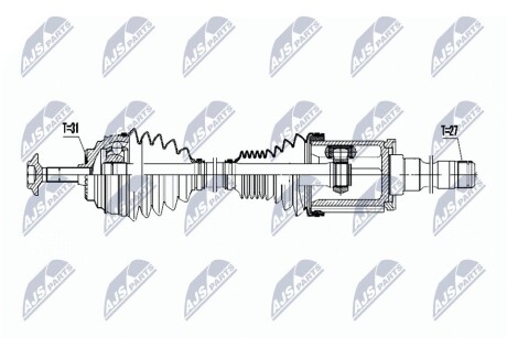 ПОЛУОСЬ NTY NPW-BM-050