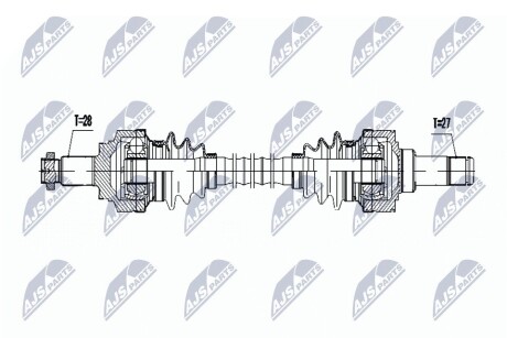 ПОЛУОСЬ NTY NPW-BM-051