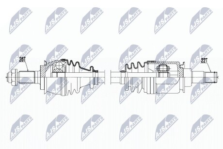 ПОЛУОСЬ NTY NPW-BM-119