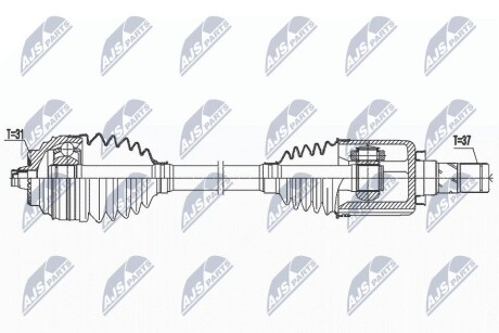 ПОЛУОСЬ NTY NPW-BM-166