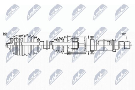 ПОЛУОСЬ NTY NPW-BM-167