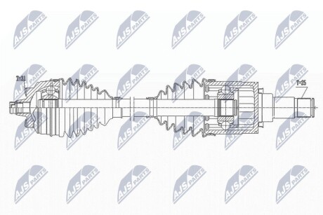 ПОЛУОСЬ NTY NPW-BM-168