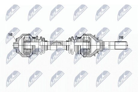 ПОЛУОСЬ NTY NPW-BM-176