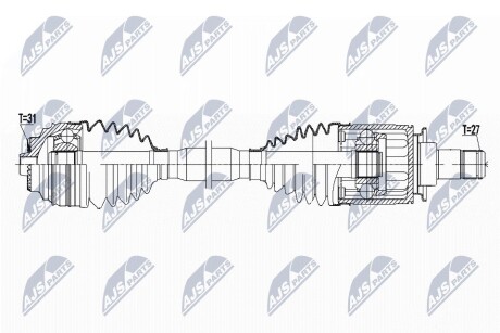 ПОЛУОСЬ NTY NPW-BM-181