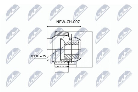 ШАРНИР РАВНЫХ УГЛОВЫХ СКОРОСТЕЙ NTY NPW-CH-007