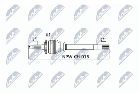 ПОЛУОСЬ NTY NPW-CH-016