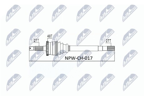 ПОЛУОСЬ NTY NPW-CH-017