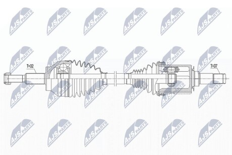 ПОЛУОСЬ NTY NPW-CH-032