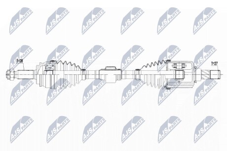 Піввісь приводу лів. Jeep Compass/Patriot 06- NTY NPW-CH-060