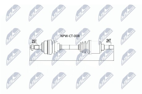 ПОЛУОСЬ NTY NPW-CT-008