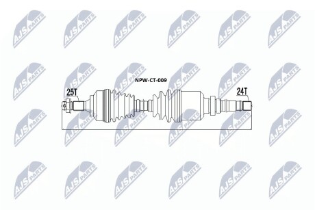 ПОЛУОСЬ NTY NPW-CT-009