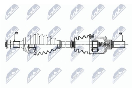 ПОЛУОСЬ NTY NPW-CT-077 (фото 1)