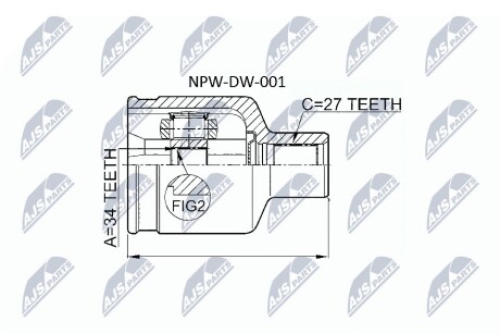 ШАРНИР РАВНЫХ УГЛОВЫХ СКОРОСТЕЙ NTY NPW-DW-001