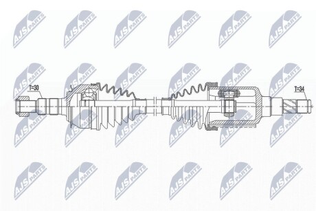 ПОЛУОСЬ NTY NPW-DW-037