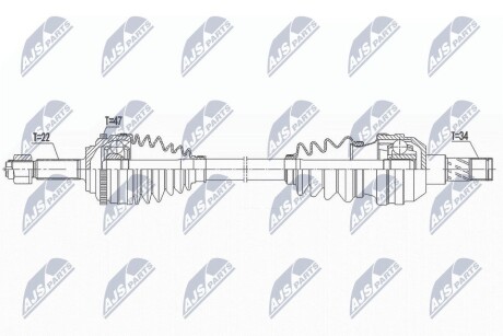 ПОЛУОСЬ NTY NPW-DW-039