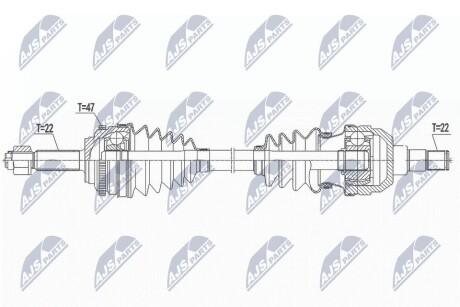 ПОЛУОСЬ NTY NPW-DW-043