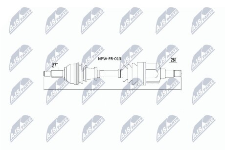 ПОЛУОСЬ NTY NPW-FR-013