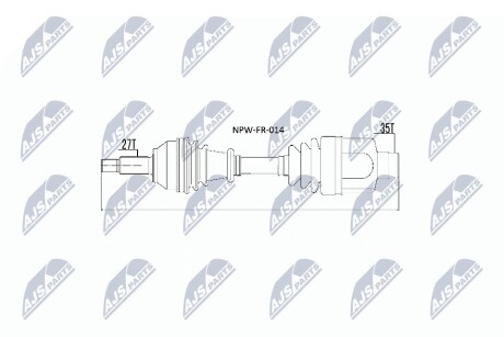 ПОЛУОСЬ NTY NPW-FR-014