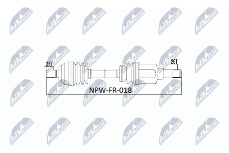 ПОЛУОСЬ NTY NPW-FR-018