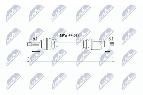 ПОЛУОСЬ NTY NPW-FR-027