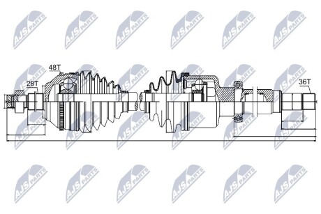 ПОЛУОСЬ NTY NPW-FR-041