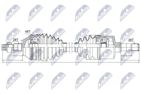 ПОЛУОСЬ NTY NPW-FR-042