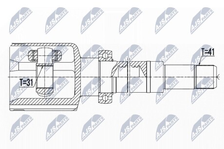 ШАРНИР РАВНЫХ УГЛОВЫХ СКОРОСТЕЙ NTY NPW-FR-059