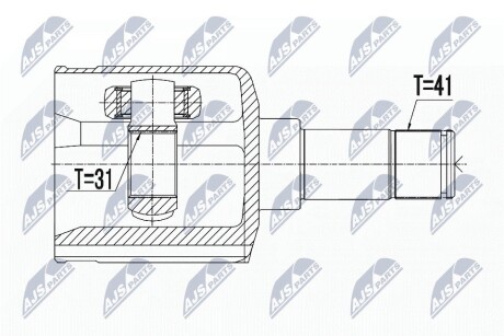 ШАРНИР РАВНЫХ УГЛОВЫХ СКОРОСТЕЙ NTY NPW-FR-061