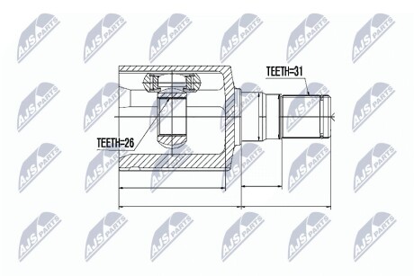 ШАРНИР РАВНЫХ УГЛОВЫХ СКОРОСТЕЙ NTY NPW-FR-065