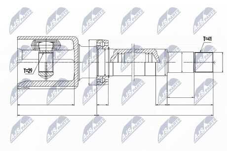 ШАРНИР РАВНЫХ УГЛОВЫХ СКОРОСТЕЙ NTY NPW-FR-078