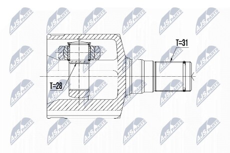 ШАРНИР РАВНЫХ УГЛОВЫХ СКОРОСТЕЙ NTY NPW-FR-095