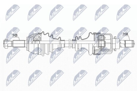 ПОЛУОСЬ NTY NPW-FR-103