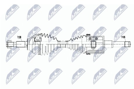 ПОЛУОСЬ NTY NPW-FR-123