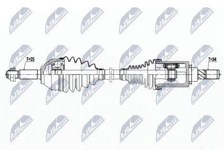 ПОЛУОСЬ NTY NPW-FR-125