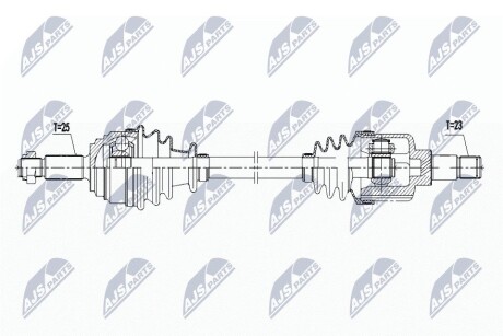 ПОЛУОСЬ NTY NPW-FR-167